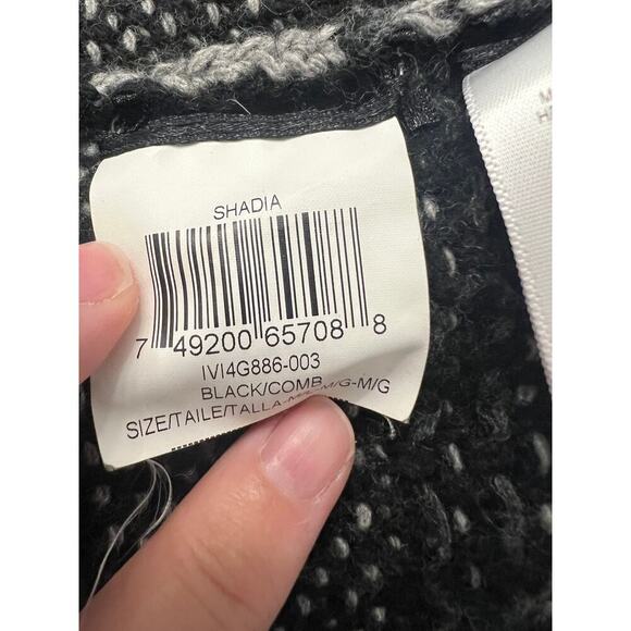 BCBGMaxazria Shadia Shawl Collar Cardigan Lambswool Sweater, Black size M/L - Picture 7 of 7